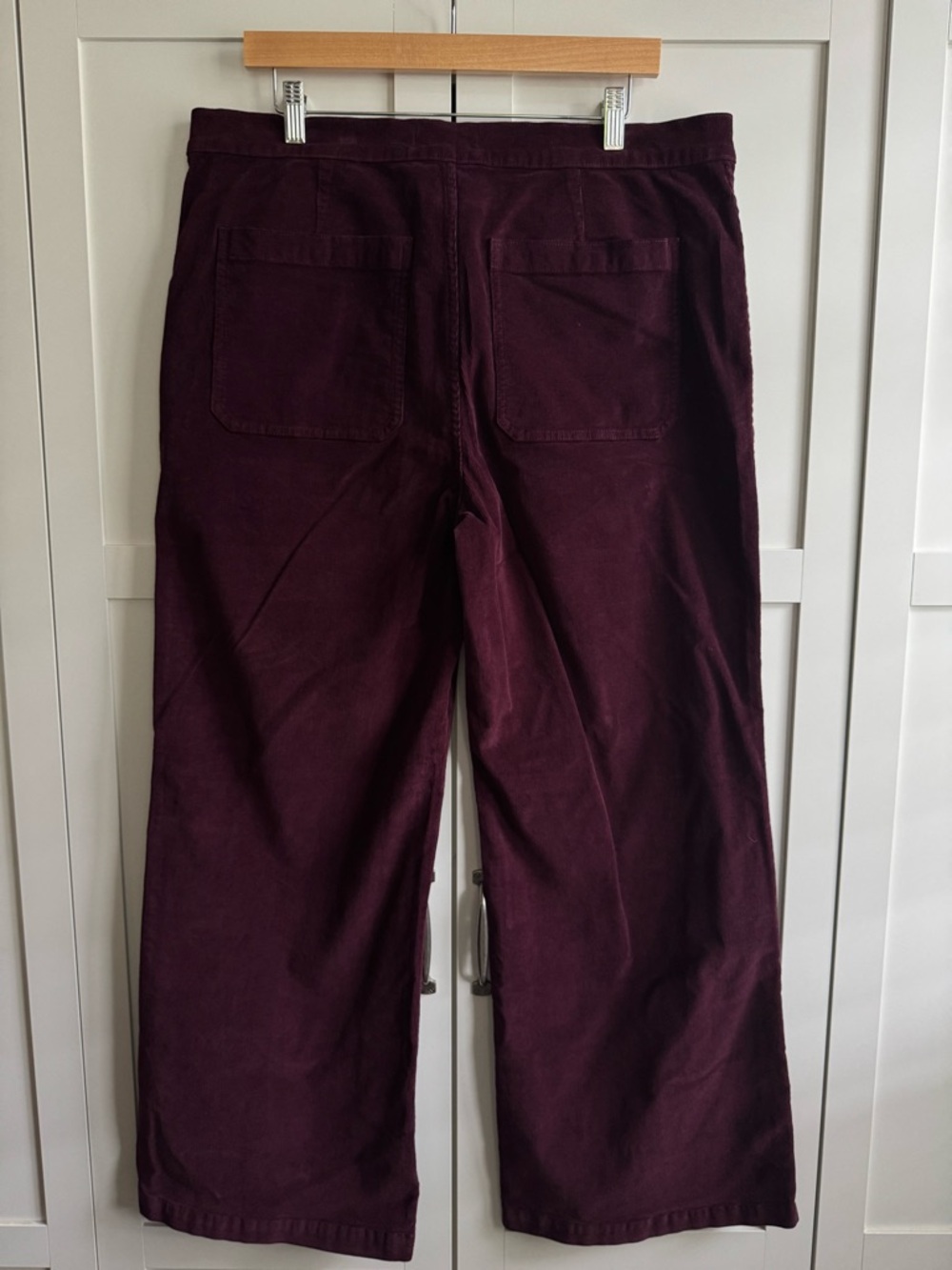 Madewell The Wide-Leg Pant in Corduroy in Dark Pomegranate Size 33 - Picture 5 of 6